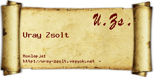 Uray Zsolt névjegykártya