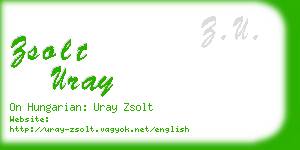 zsolt uray business card